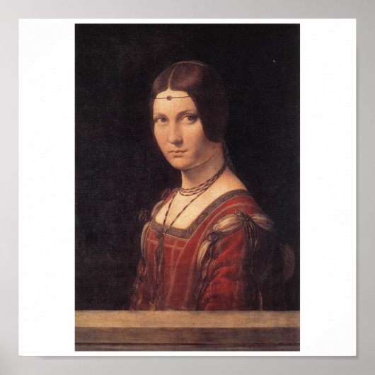 La Belle Ferronniere door Leonardo Da Vinci Poster (Voorkant)