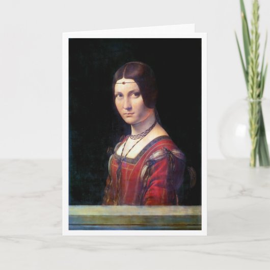 La Belle Ferronniere, Leonardo da Vinci Kaart (Voorkant)