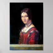 La Belle Ferronniere, Leonardo da Vinci Poster (Voorkant)