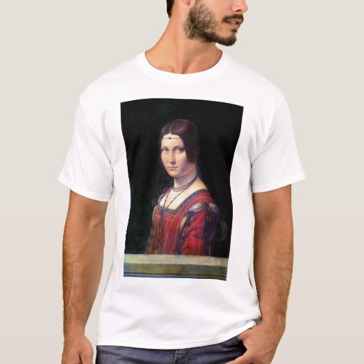 La Belle Ferronniere, Leonardo da Vinci T-shirt (Voorkant)