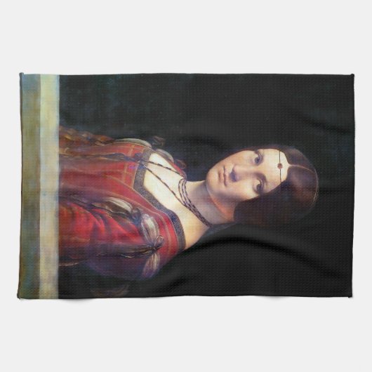 La Belle Ferronniere, Leonardo da Vinci Theedoek (Horizontaal)