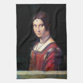 La Belle Ferronniere, Leonardo da Vinci Theedoek (Verticaal)