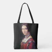 La Belle Ferronniere, Leonardo da Vinci Tote Bag (Achterkant)