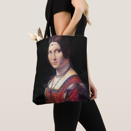 La Belle Ferronniere, Leonardo da Vinci Tote Bag (Dichtbij)