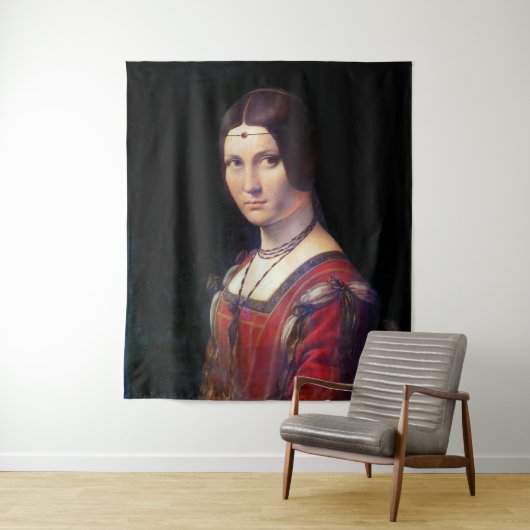 La Belle Ferronniere, Leonardo da Vinci Wandkleed (In situ)