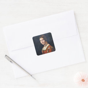 La Belle Ferronniere Vierkante Sticker
