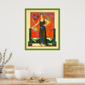 La Belle ~  illustratie van de Mode Poster (Keuken)