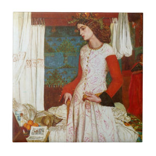 La Belle Iseult   Queen Guenevere, William Morris Tegeltje