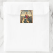 La Belle Jardiniere, 1507 Vierkante Sticker (Tas)