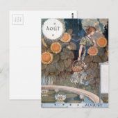 La Belle Jardiniere - August - Eugène Grasset Briefkaart (Voorkant / Achterkant)