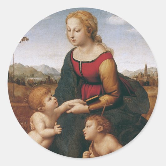 La Belle Jardinière door Rapahel Ronde Sticker (Voorkant)