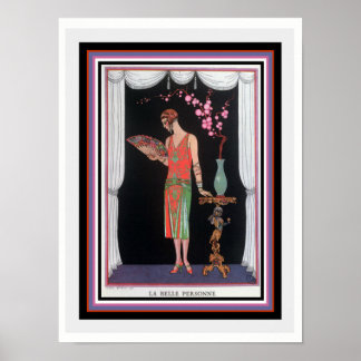 "La Belle Personne" Deco Afdruk van Barbier 12 x 1 Poster