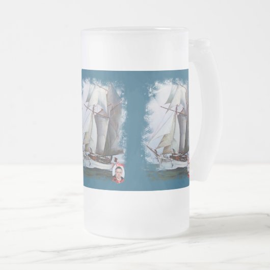 La Belle Poule Matglas Bierpul (Voorkant rechts)