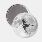 La belle sorcière devant la lune magneet (Voorkant / Achterkant)
