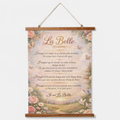 La Belle (Un poème) on Wooden Tapestry Hangend Wandkleed (Voorkant)