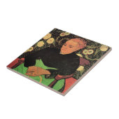 La Berceuse (Augustine Roulin) door Vincent van Go Tegeltje (Zijkant)