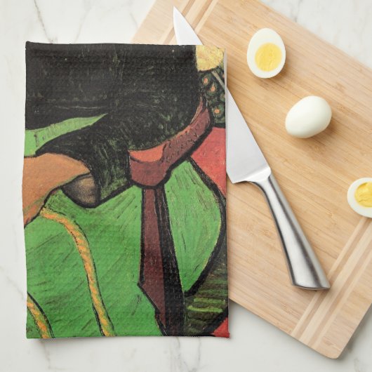 La Berceuse (Augustine Roulin) door Vincent van Go Theedoek (Quarter Fold)