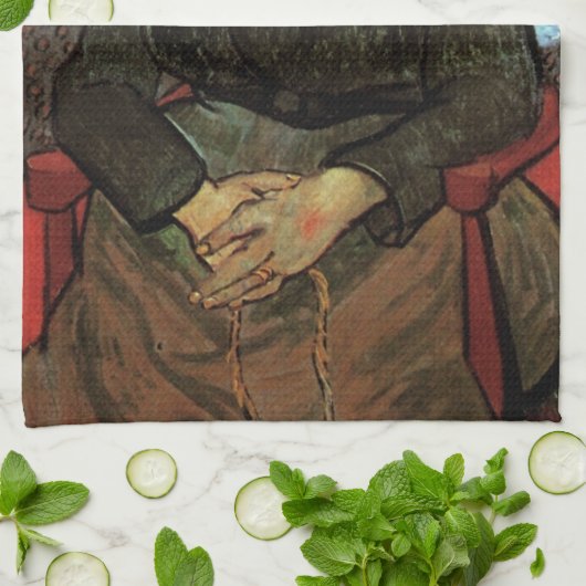 La Berceuse (Augustine Roulin) door Vincent van Go Theedoek (Gevouwen)