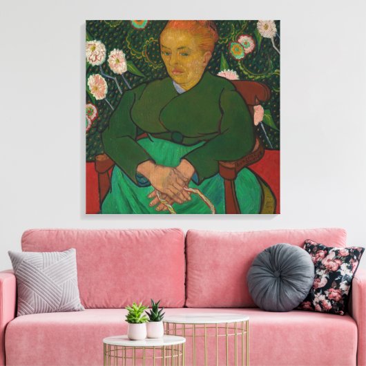 La Berceuse (Woman Rocking a Cradle- Augustine-Ali Canvas Afdruk (Insitu (Woonkamer))