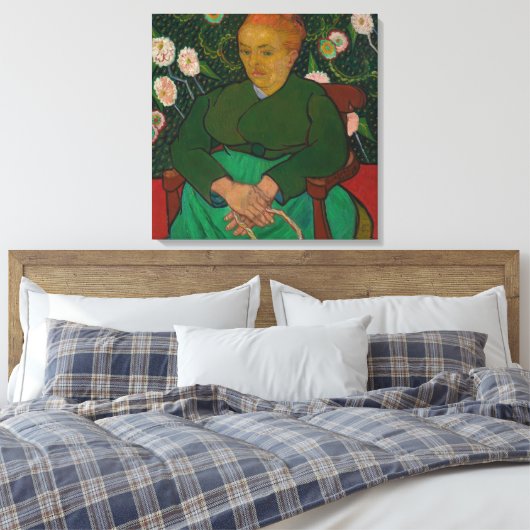 La Berceuse (Woman Rocking a Cradle- Augustine-Ali Canvas Afdruk (Insitu (Slaapkamer))