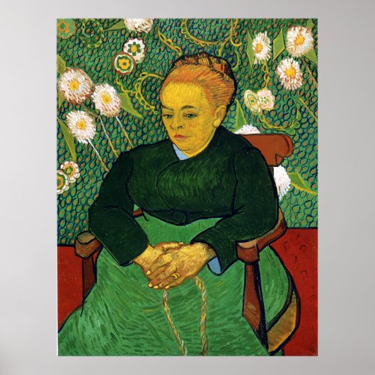 La Berceuse, Woman Rocking a Cradle, Van Gogh Poster (Voorkant)