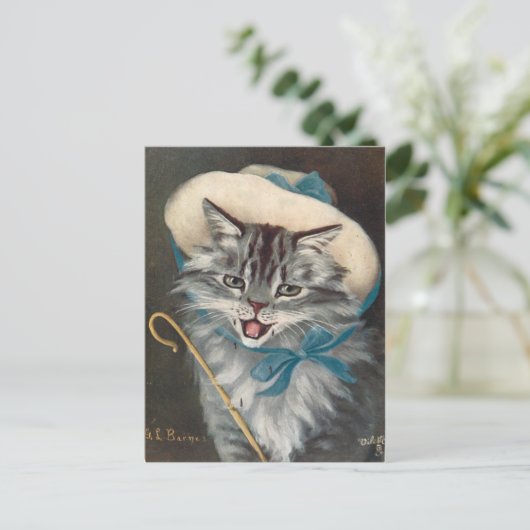 La bergère chat briefkaart (Staand voorkant)