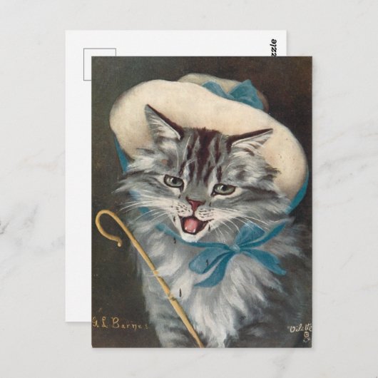 La bergère chat briefkaart (Voorkant / Achterkant)