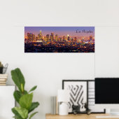 LA bij nacht Poster (Thuiskantoor)