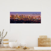 LA bij nacht Poster (Keuken)