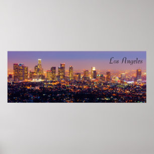 LA bij nacht Poster