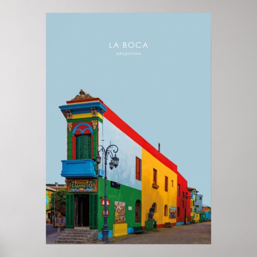 La Boca, Argentina Travel Artwork Poster (Voorkant)