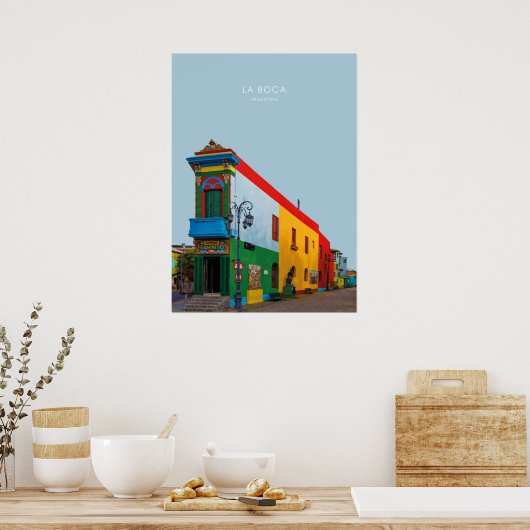 La Boca, Argentina Travel Artwork Poster (Keuken)