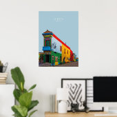 La Boca, Argentina Travel Artwork Poster (Thuiskantoor)