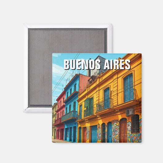 La Boca Buenos Aires Argentinië reizen Magneet (Voorkant / Achterkant)