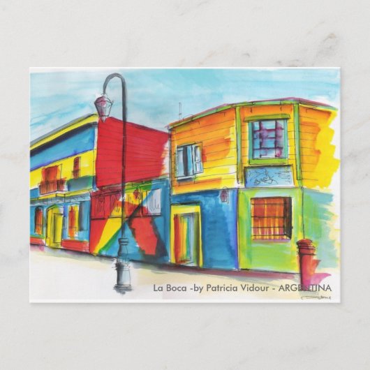 La Boca - by Patricia Vidour - ARGENTINA Briefkaart (Voorkant)