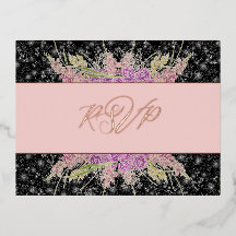 La Boca Rosa blush lintelroos op Zwart-Folie RSVP
