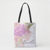 La Boca Rosa Blush Sheer boog Boeket Tote Bag (Voorkant)