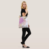 La Boca Rosa Blush Sheer boog Boeket Tote Bag (Op model)