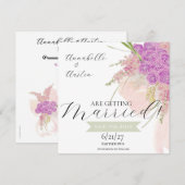La Boca Rosa Blush sheer lintel Boeket Save The Date (Voorkant / Achterkant)