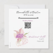 La Boca Rosa Blush sheer lintel Boeket Save The Date (Achterkant)