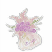 La Boca Rosa Blush sheer strik en Boeket Sticker (Voorkant)