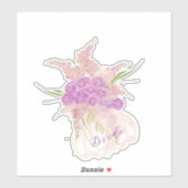 La Boca Rosa Blush sheer strik en Boeket Sticker (Vel)