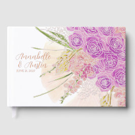 La Boca Rosa blush zijden strik en boeket Gastenboek