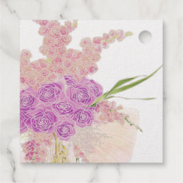 La Boca Rosa blush zijdezachte strik Boeket  Bedankjes Labels