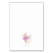 La Boca Rosa bow Bouquet Table Assignment Kaart (Achterkant)