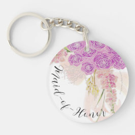 La Boca Rosa bruidsboog en bruidsmeisje Boeket Sle Sleutelhanger