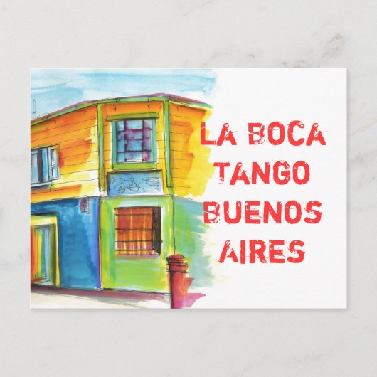 La Boca Tango Briefkaart (Voorkant)