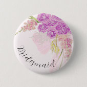 La Boca Vendretti Roze Boeket bruidsmeisje Ronde Button 5,7 Cm (Voorkant)