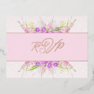 La Boca Vendretti Roze Lint-Folie RSVP Folie Uitnodiging Briefkaart