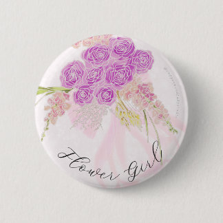 La Boca Vendretti Roze strikje Boeket bloemenmeisj Ronde Button 5,7 Cm